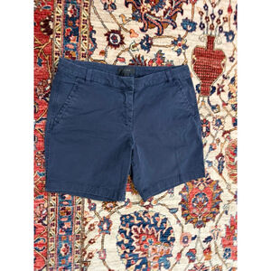 J.Crew Navy Chino Shorts Womens Size 10 Cotton Casual Summer